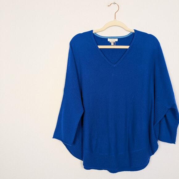 Tyler Böe Sapphire Blue Cashmere Capelet Sweater Size S - Picture 3 of 9